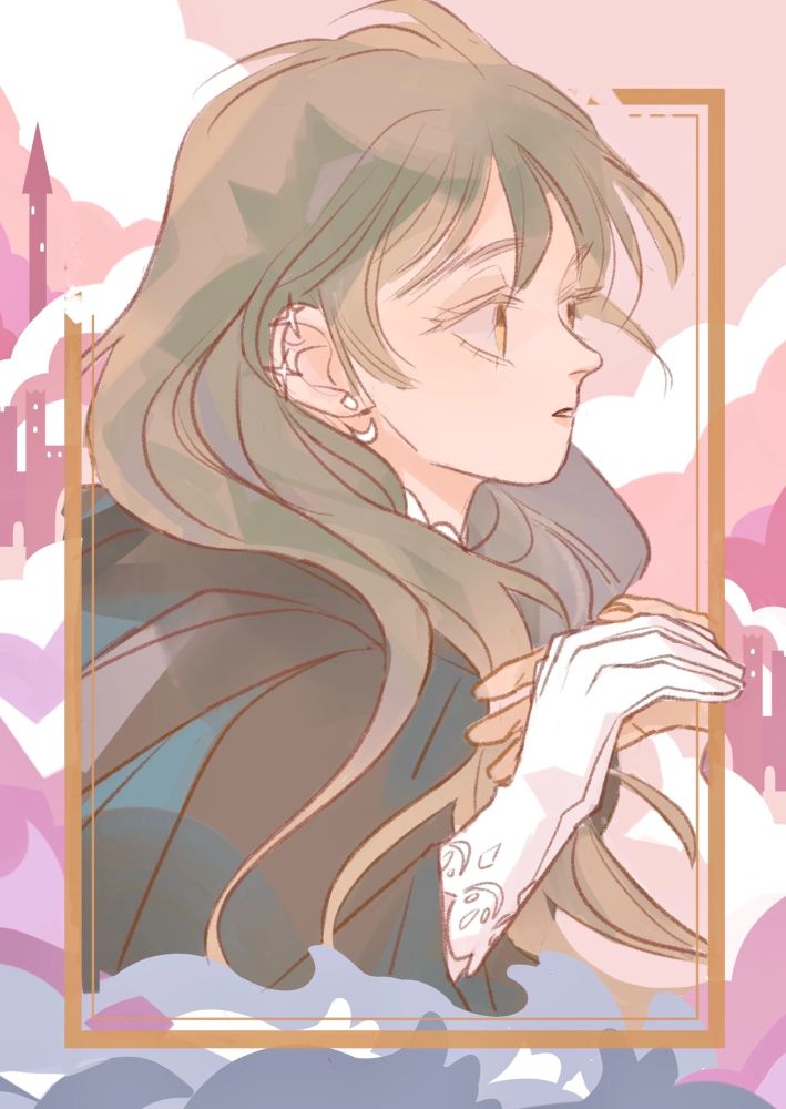 Original character trading card pink toned
