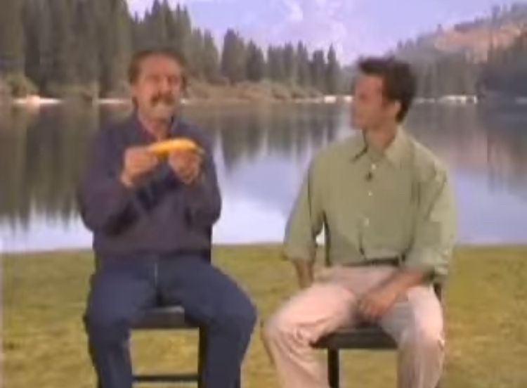 Kirk Cameron and a random guy talking about Bananas and God