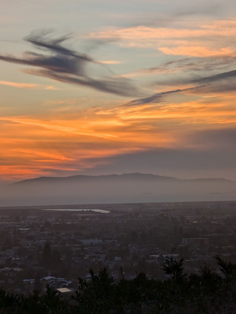 Sunset over the San Francisco Bay. 