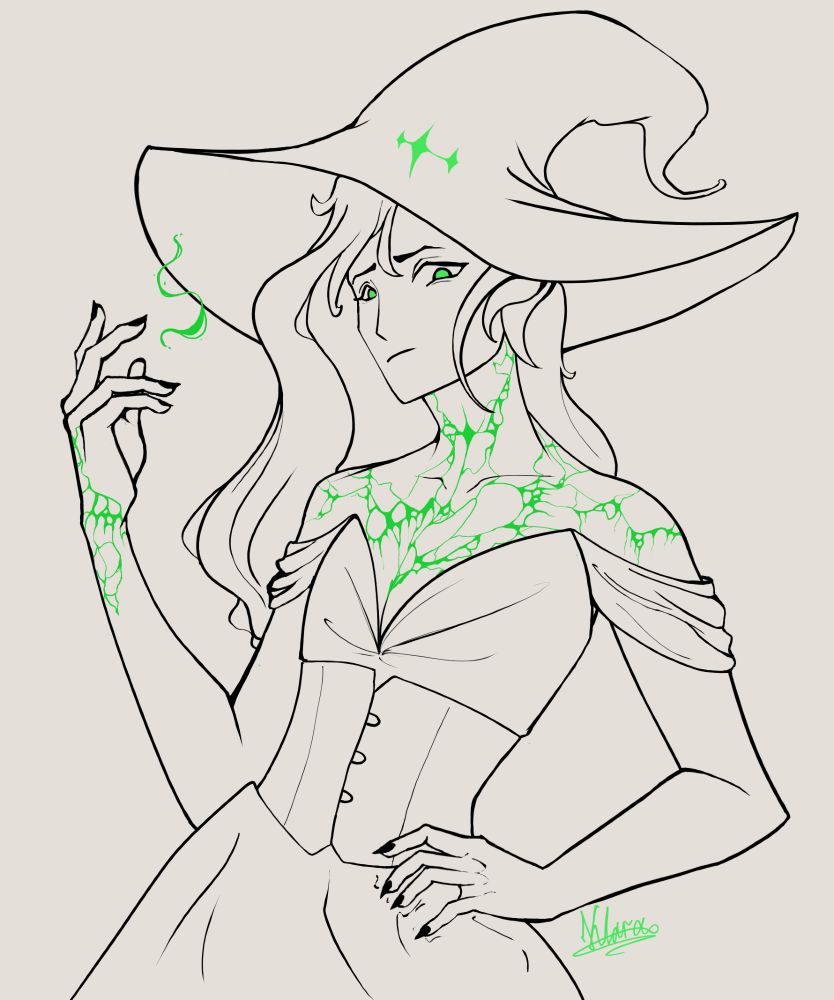 Witch with tattoo