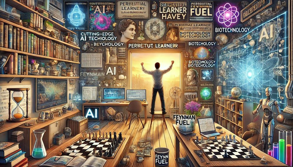 rohit's mind palace - a menagerie of tech, books, posters, holograms and chessboards