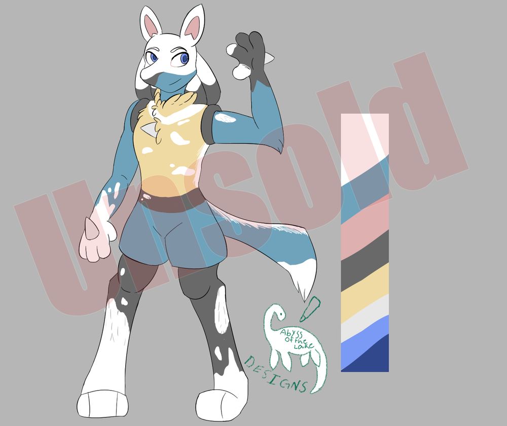 Lucario with vitiligo