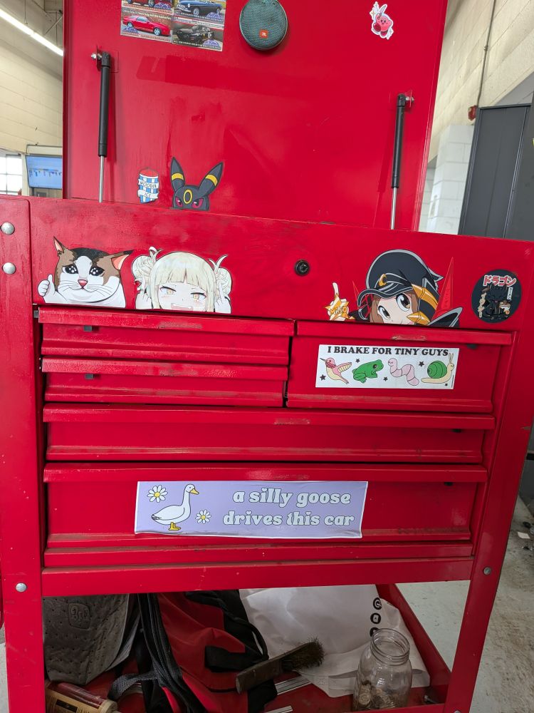 Dirty toolbox before picture 