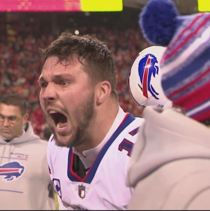 A beautiful man screaming 
