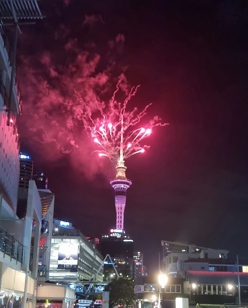 Fireworks from the Auckland Sky Tower 