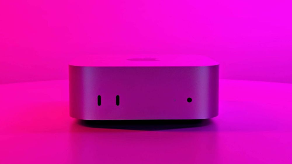 Frontal del Mac mini. 