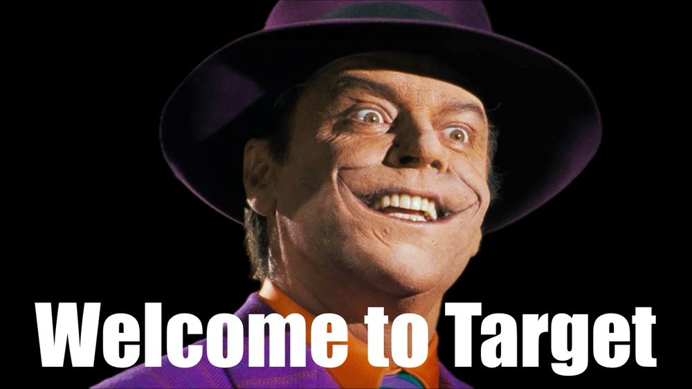 The Joker says “Welcome to Target”