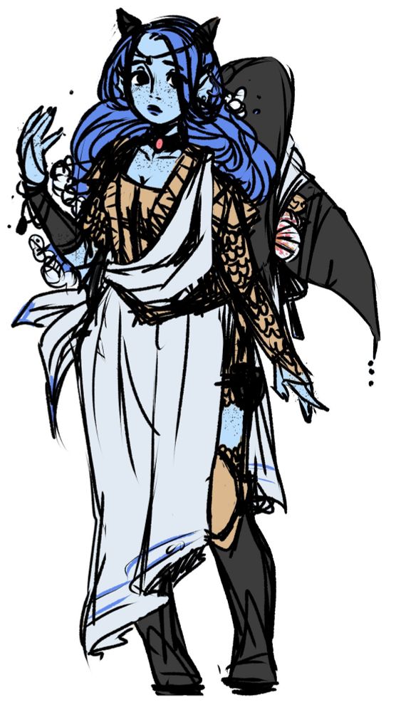 Cha's dnd oc, Koi, standing