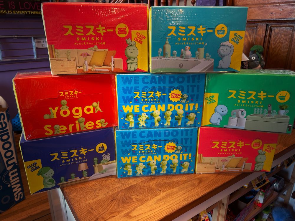 Boxes of Smiski figures