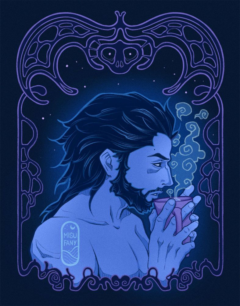 Fanart of Lucanis Dellamorte from Dragon Age the Veilguard 