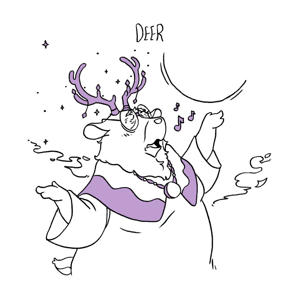 She is indeed a reindeer, and unlike her peers, she keeps them through winter. 