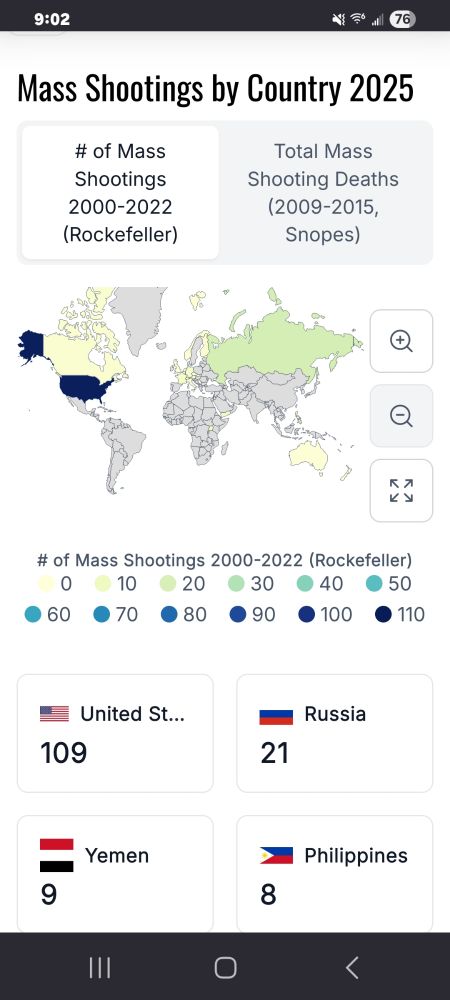https://worldpopulationreview.com/country-rankings/mass-shootings-by-country