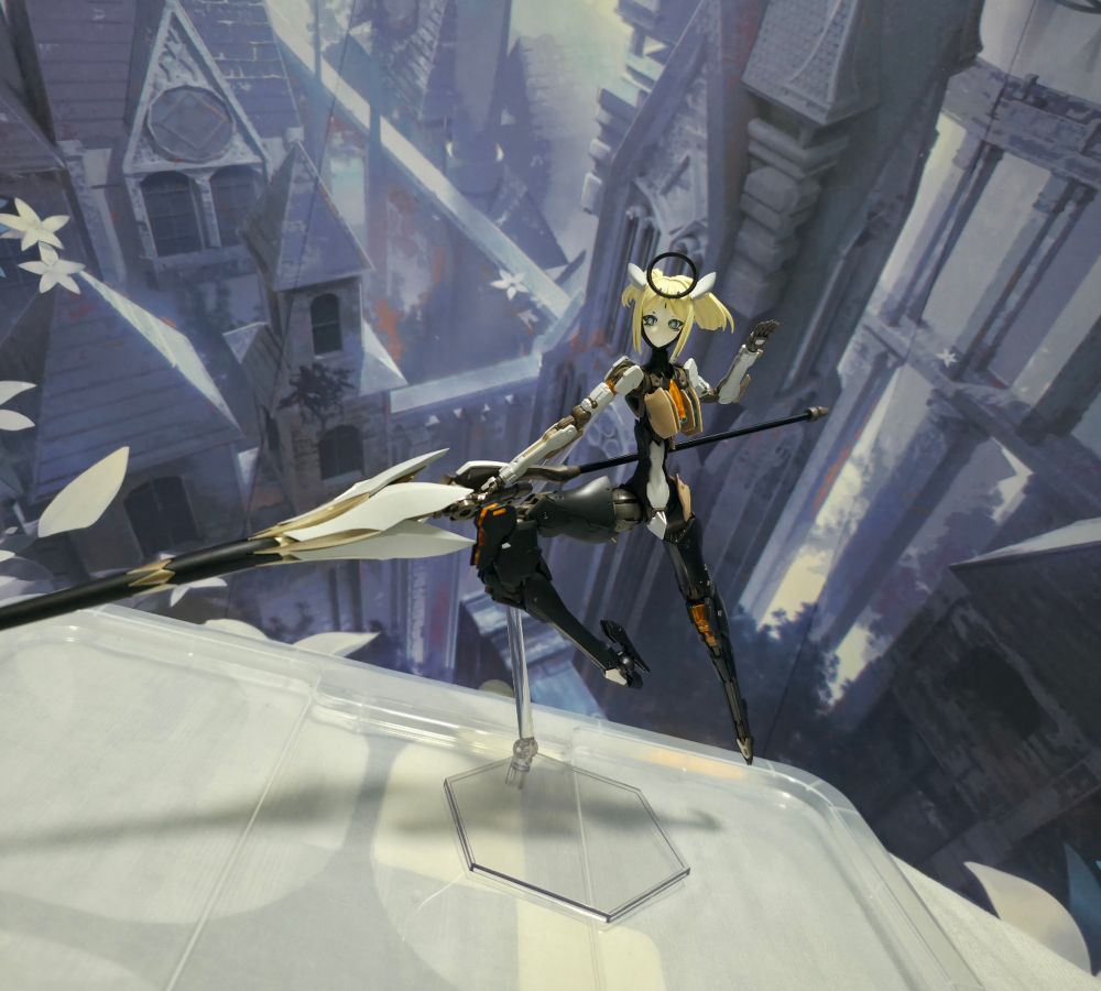 Lily wielding her spear