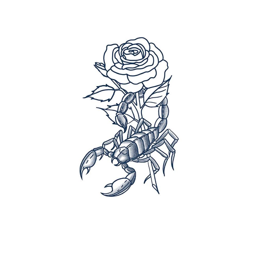 Scorpion A Thorny Rose Scorpion Tattoos Sale - Kobench Shop