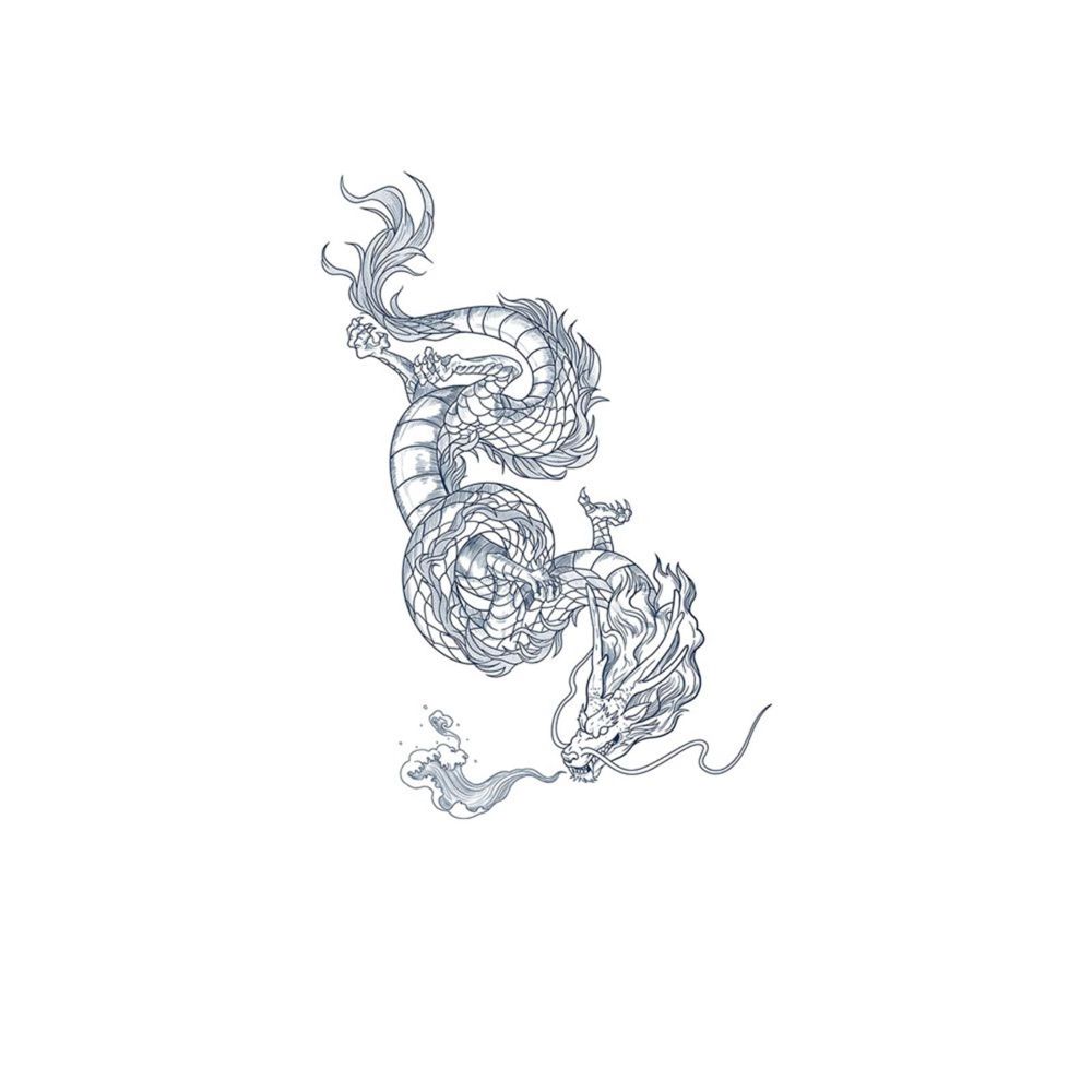 Spouting Water Downwards Dragon Dragon Tattoos Sale - Kobench Shop