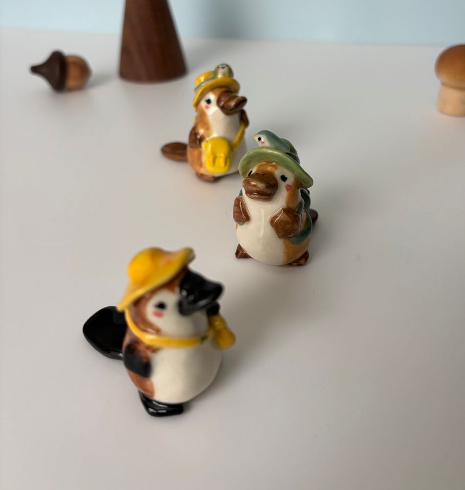 Platypuses figurines
