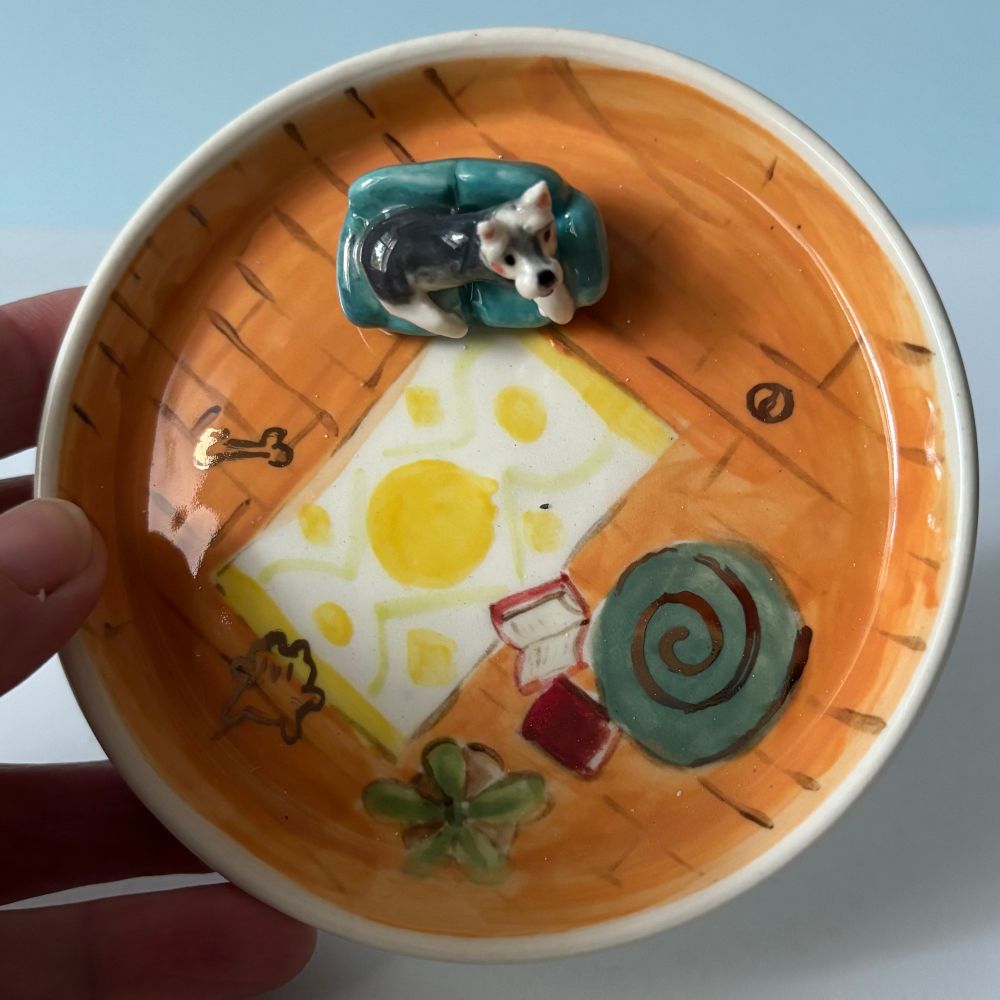 Porcelain jewelry dish decor 