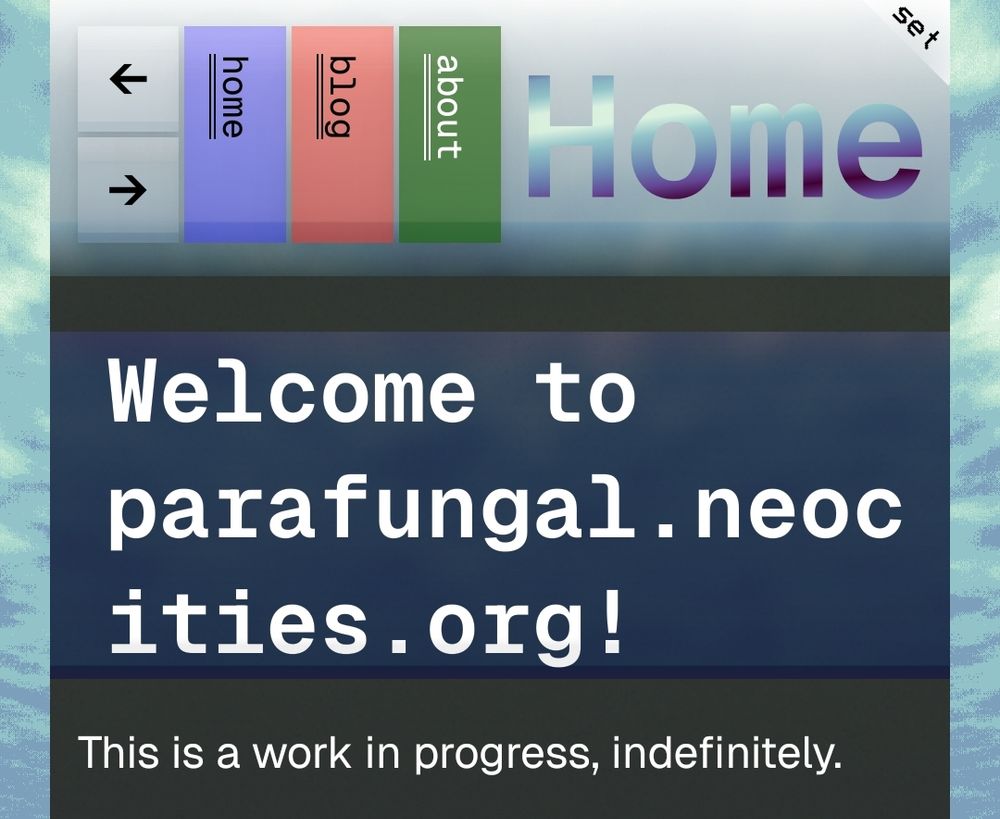 my site's homepage with the heading element now properly rendering (the text gets clipped correctly)