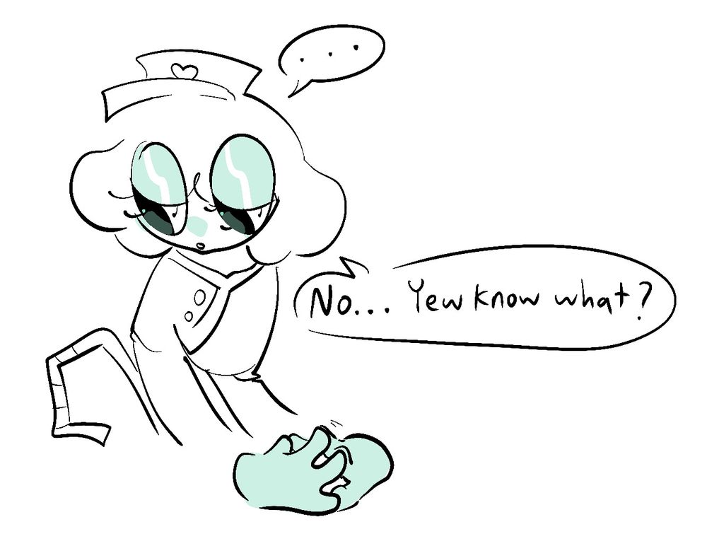 Inspekta lowers his gaze and fidgets with his hands thoughtfully. He says, “No… you know what?”