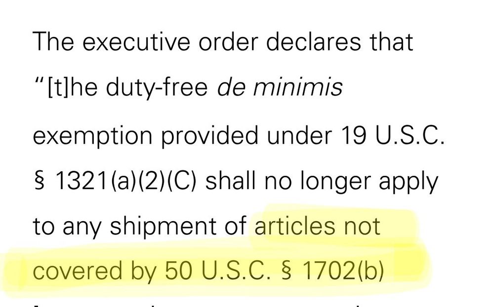 Text reads: The executive order declares that 