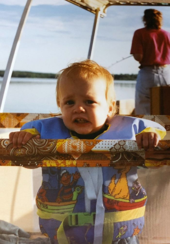 Small child who can barely talk sassing off to a parent about how unfair playpens are on boats. 