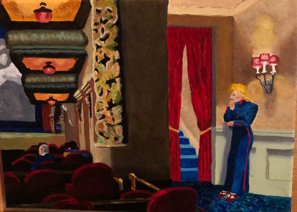 My rendition of Edward Hopper painting New York Movie
