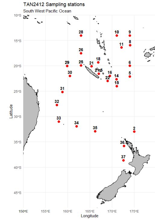sampling stations where we collected myctophids