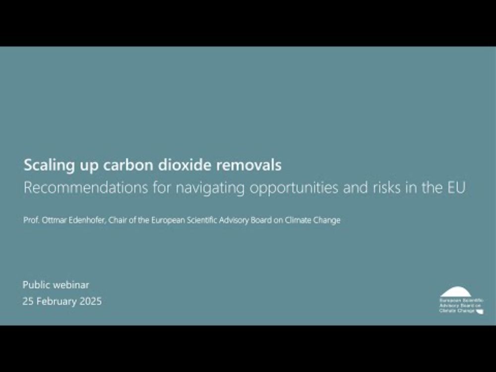 Webinar: Scaling up carbon dioxide removals