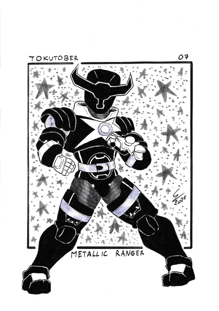 Fanart of Champ, Oushi Black from the super sentai team, Kyuranger.