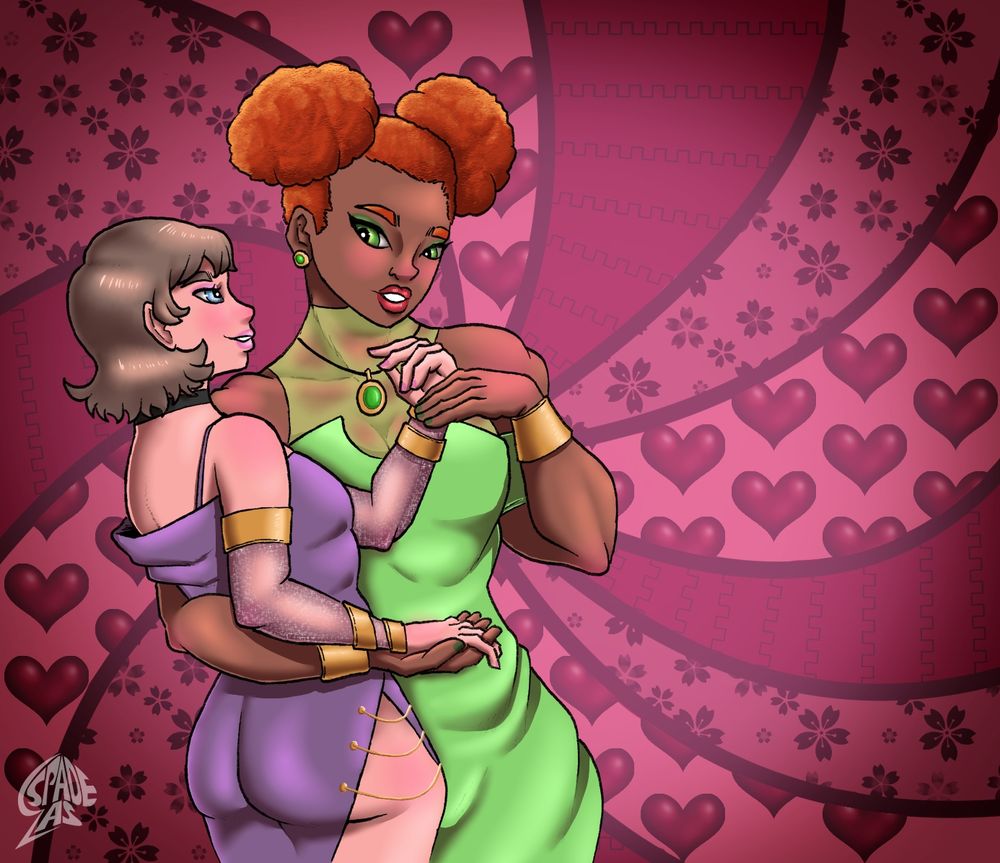 Justine and Dawn, two other of my OC's that I drew for valentine's day.
