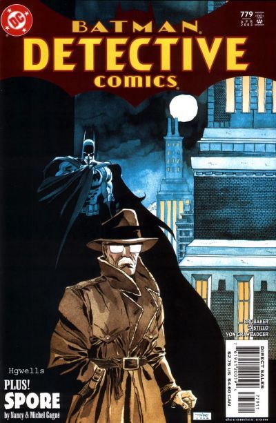 The cover to Detective Comics #779 by Ed Brubaker, Tommy Castillo, Wade von Grawbadger, Jason Wright, Wildstorm FX, Todd Klein. Cover art by Tim Sale & Mark Chiarello