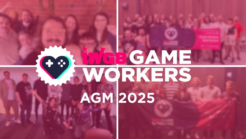 A collage of photos of members from the IWGB Game Workers AGM 2025