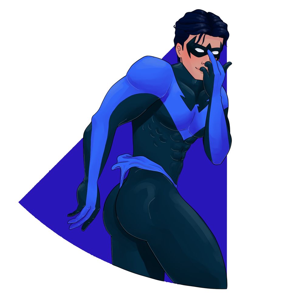 Nightwing in a wedgie