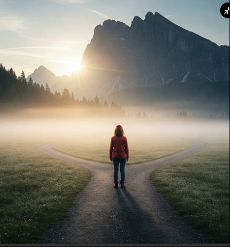 AI generated image to depict a turning point.