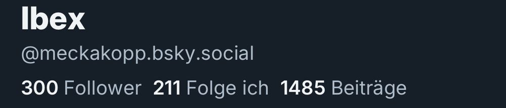 Bild, das die Anzahl Follower zeigt