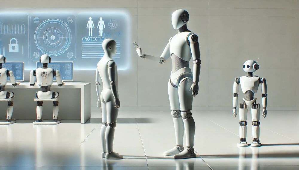 Isaac Asimov's "Three Laws of Robotics"
(1) robots cannot harm humans and must intervene if they come into harm’s way, 
(2) robots must follow human orders unless they violate Rule 1, 
(3) robots must protect themselves unless that would violate Rules 1 or 2.