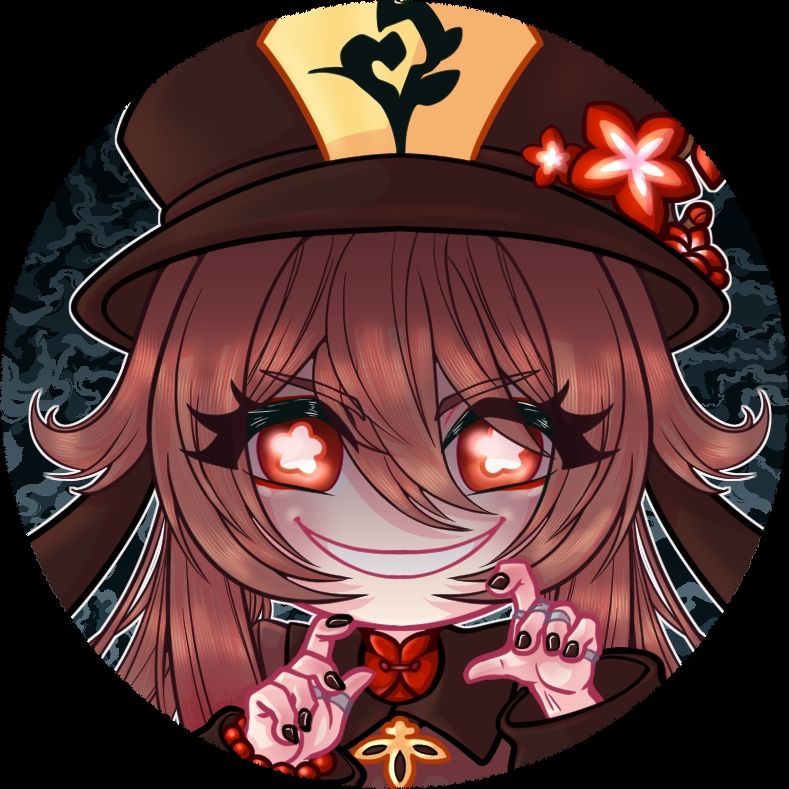 Chibi bust of hu tao from genshin impact.