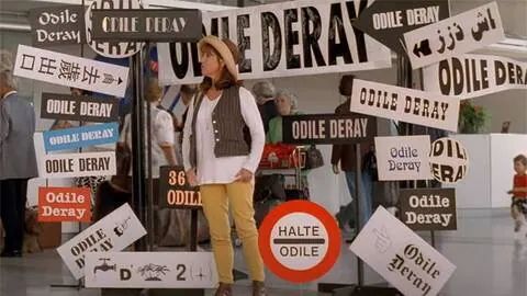 Odile Deray à l'aréoport 