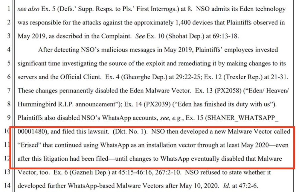 Image from lawsuit filing mentioning the new exploit