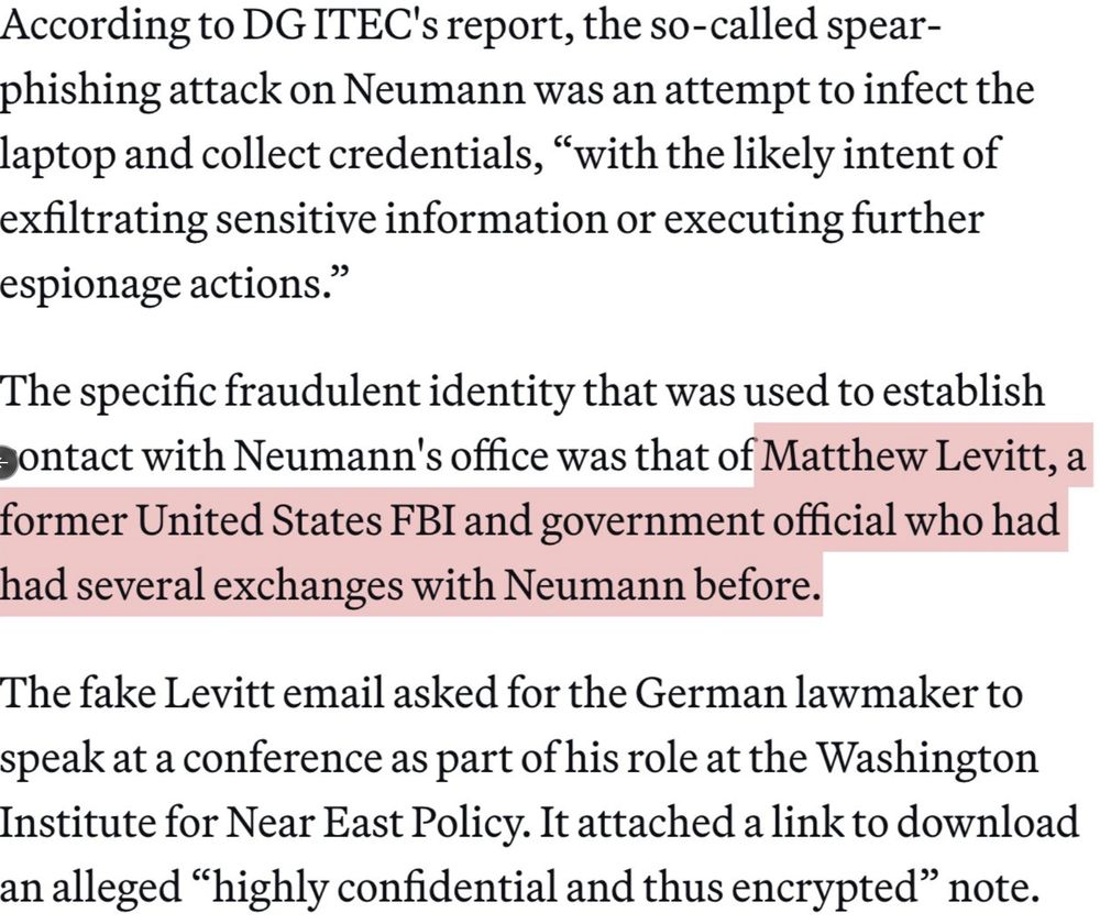 Text from https://www.politico.eu/article/european-parliament-iran-delegation-chair-victim-tehran-linked-hacking-hannah-neumann/