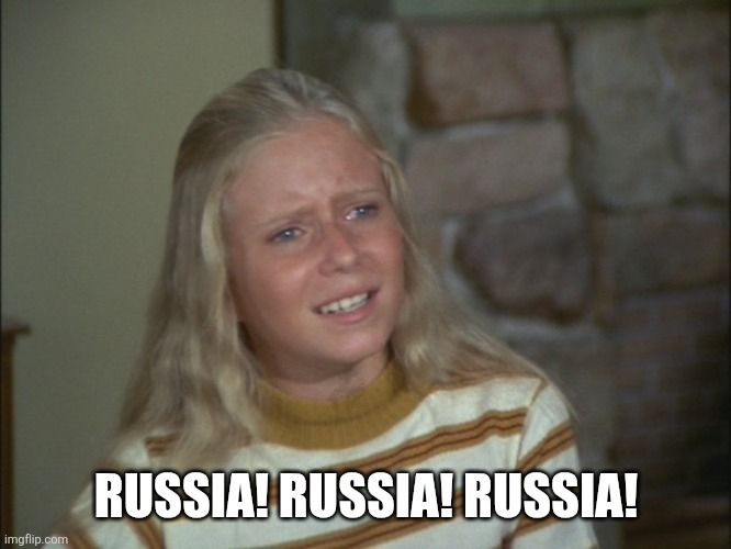 Jan Brady saying "Russia! Russia! Russia!"