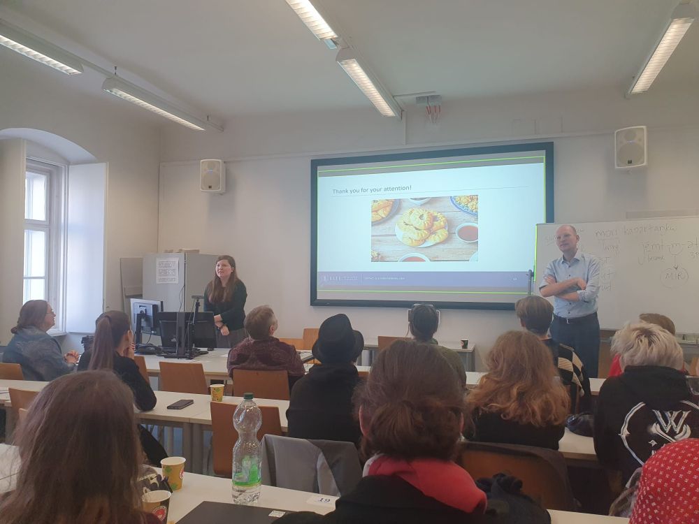 Orsolya Sild (Budapest) giving a talk