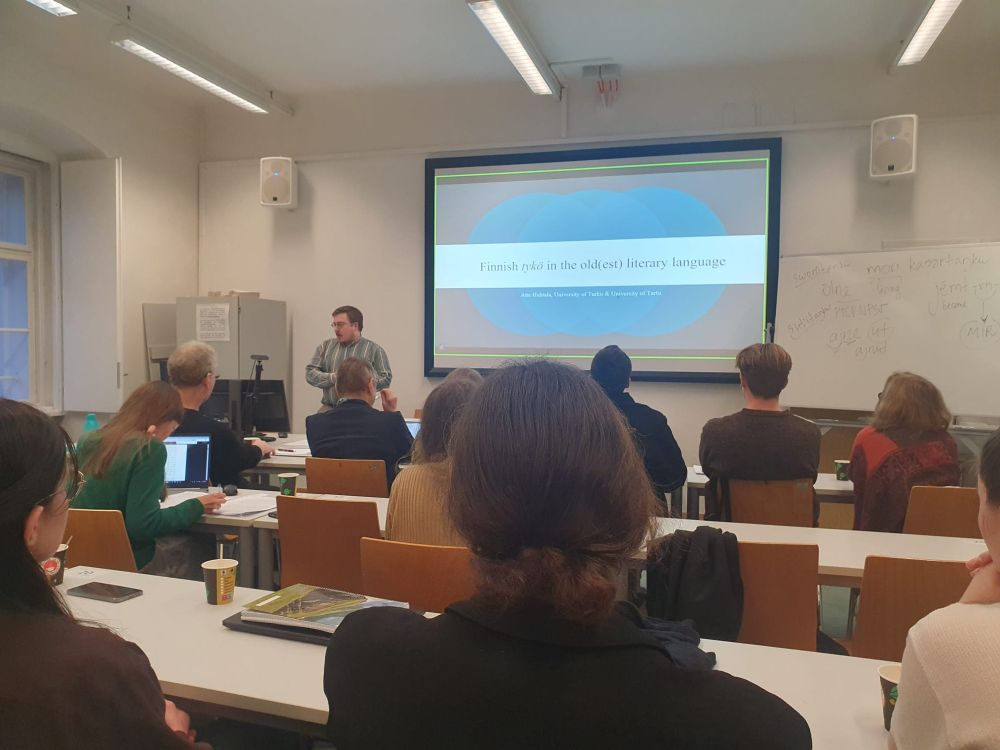 Atte Huhtala (Turku) giving a talk
