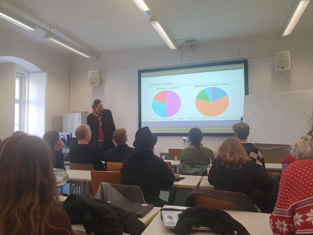 Róbert Derényi (Budapest) giving a talk
