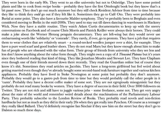 That text that was a meme on Twitter about a type of guy who lives in London 