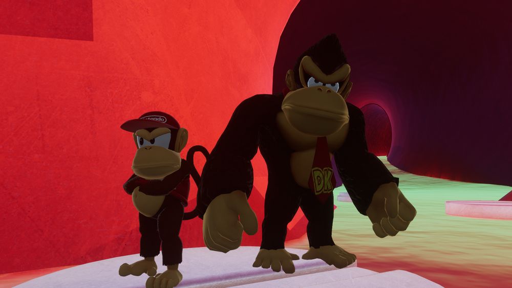 donkey kong and diddy kong both posing in a cool way