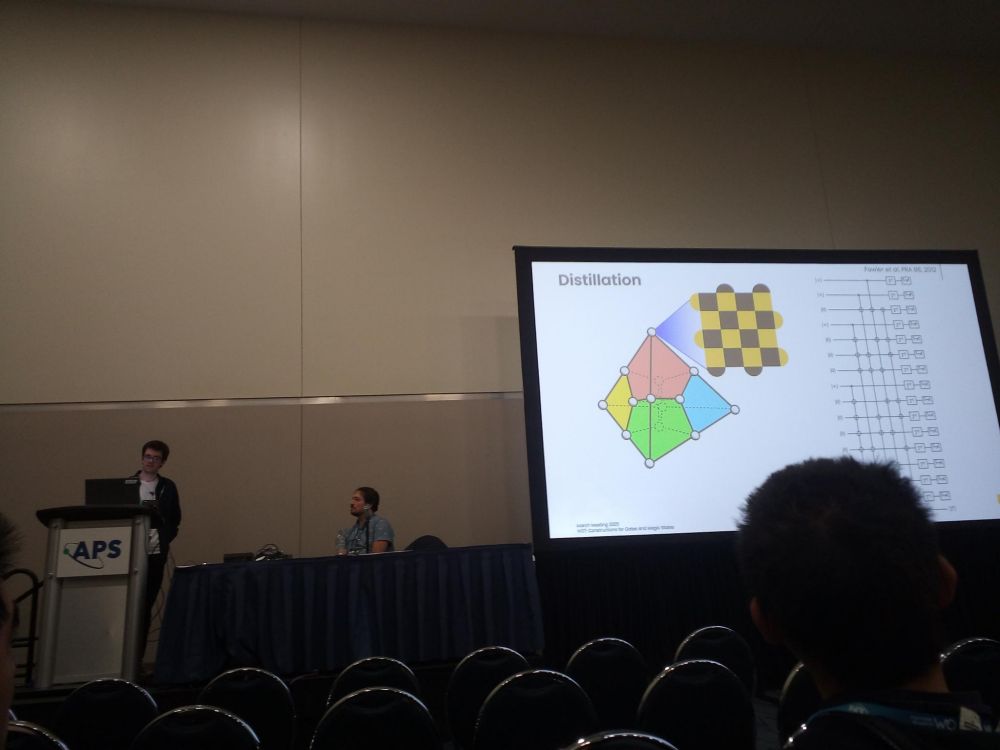 Diego presenting his work under the expert eye of Craig Gidney 