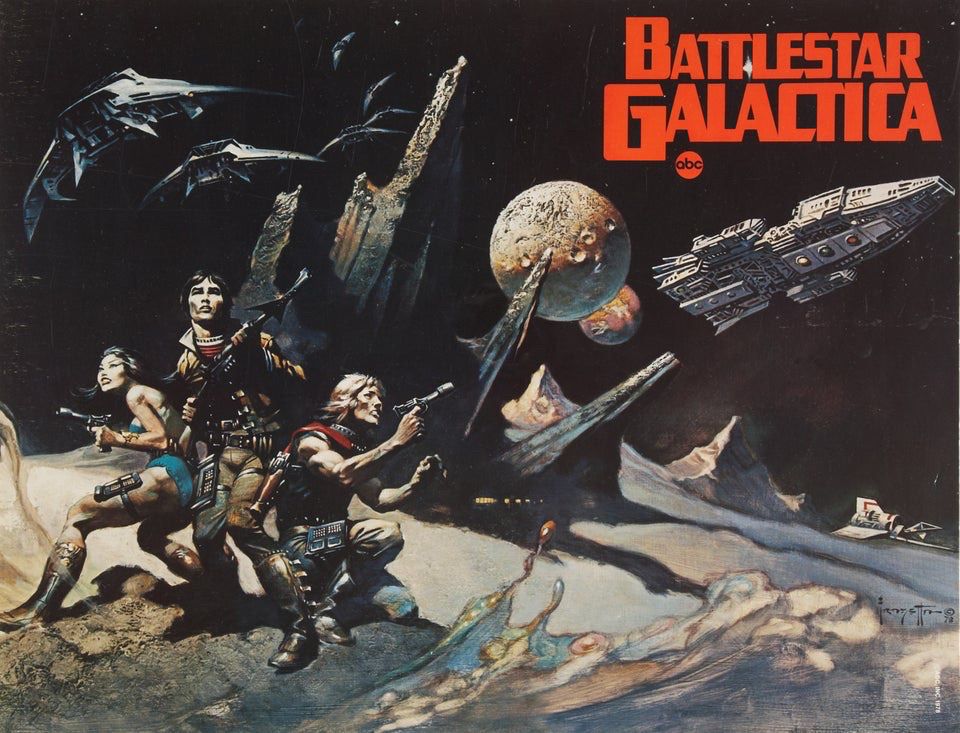 Frank Frazetta‘s Battlestar Galactica book cover art 