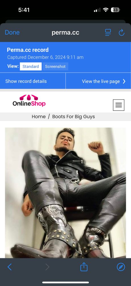 Man who is not Kash Patel wearing leather and boots 