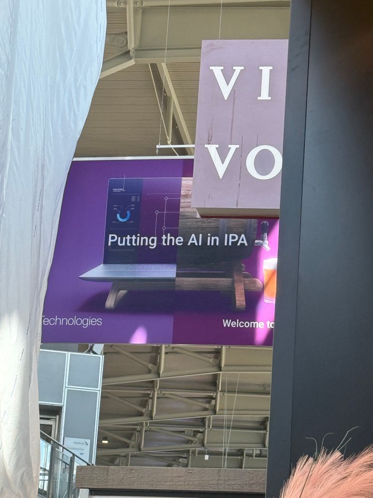 An ad that says “Putting the AI in IPA”